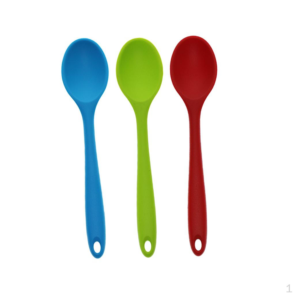 

3шт силиконовая ложка для супа с антипригарным покрытием кухонная утварь