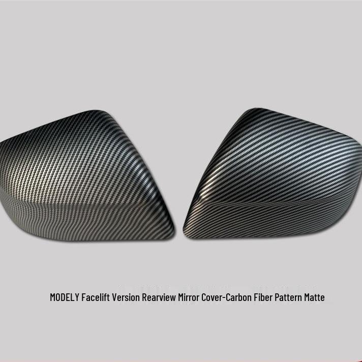 Carbon Fiber Rearview Mirror Cover for Tesla Model Y (25-Year Trade-In)