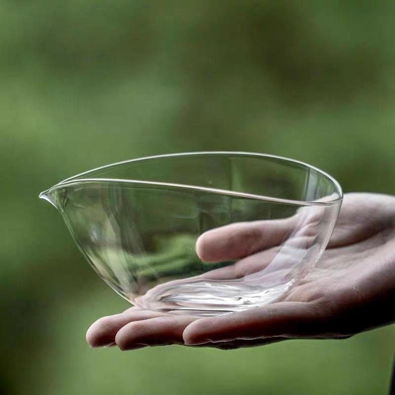 200ml Japanese Style Skiff Boat Heat-resistant High Borosilicate Glass Tea Cup Fair Mug Tea Pitcher Kung Fu Tea Set Puer Teacup