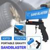 90psi Portable Adjustable Small Air Blasting Machine Gravity Pneumatic Sandblasting Guns Derusting Sandblasting Spray Guns Kit