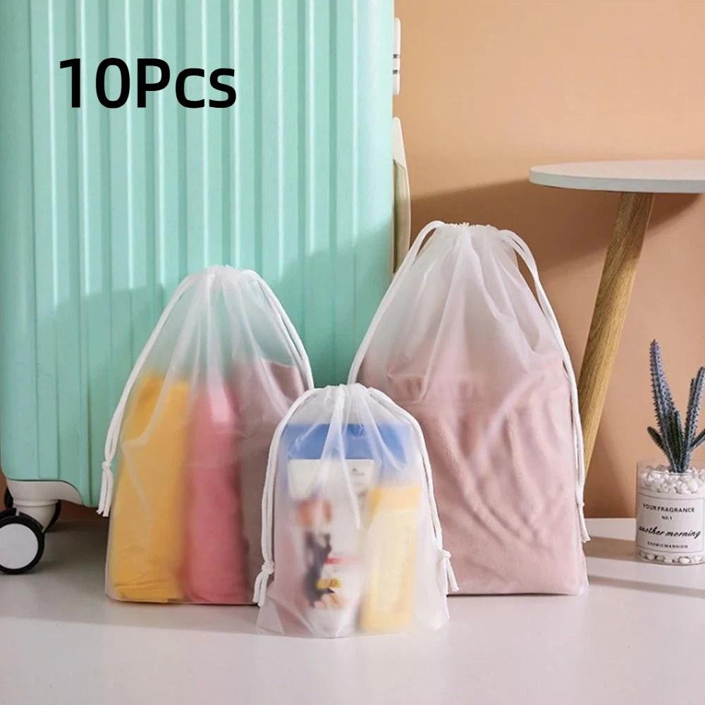 10Pcs Transparent Dustproof Storage Bag EVA Waterproof Organizer Pouch  Underwear Storage