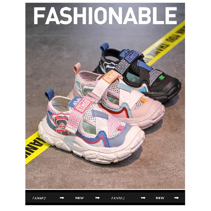Children's Color-Block Mesh Hollow-Out Sports Sandals2026Summer sports sandals for small, medium, and large boys, casual shoes for boys