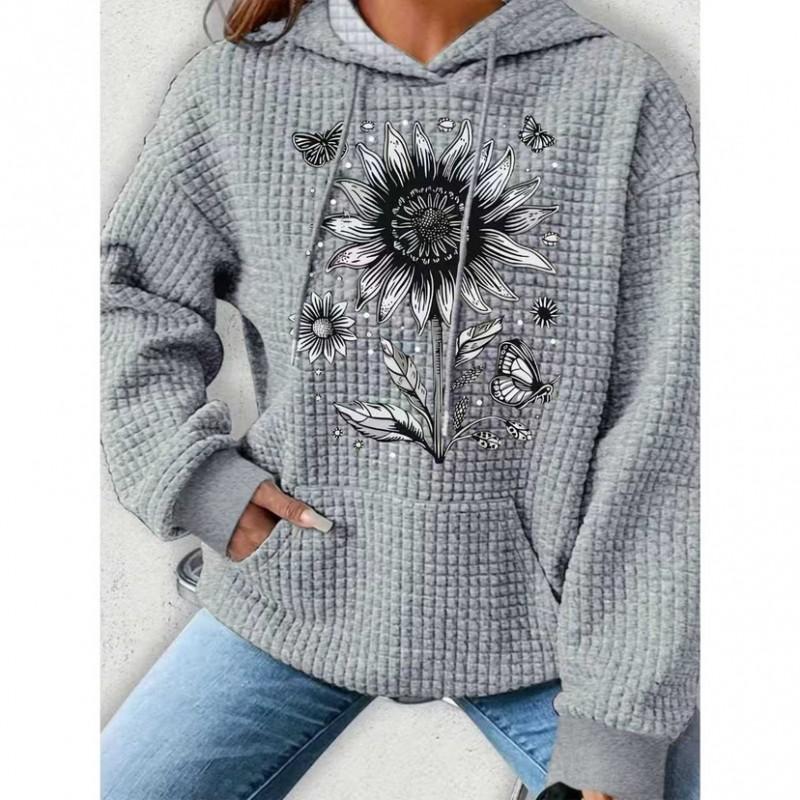 3D Printed Checkered Oversized Sweatshirt Women Streetwear Casual Crewneck Long Sleeve Top S-5XL