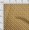 oneOone Cotton Flex Dark Mustard Fabric Skull Sewing Craft Projects Fabric Prints By Yard 40 Inch