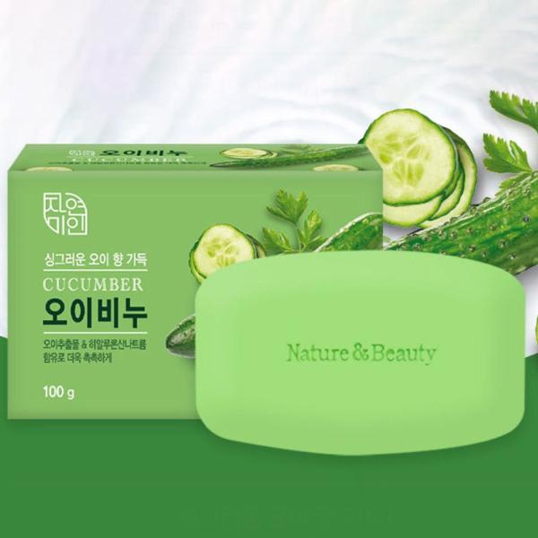 Natural Beauty Cucumber Soap, Refreshing Cucumber Scent, 4 Pack [WB5FD68_250918]