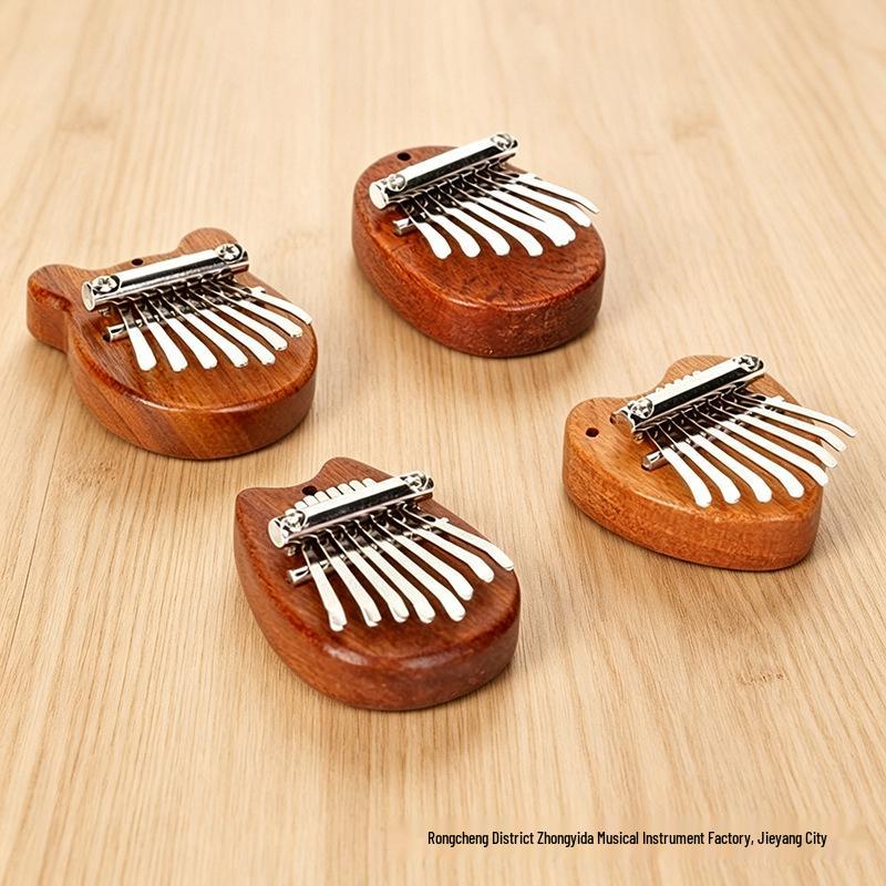 8-Key Mini Thumb Piano: Easy-Learn Solid Wood Kalimba Pendant - Cute Musical Gift