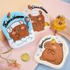 3pc Super Absorbent Quick Dry Thickened Coral Velvet Bathroom Hand Towels Cute Cartoon Capybara Designs with Bath Accessories,Home Spa,Spa Enthusiasts