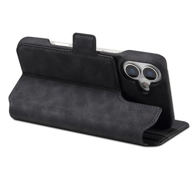 DENIOR B07 For iPhone 16 Case Leather+PC Magnetic Detachable Wallet Phone Cover