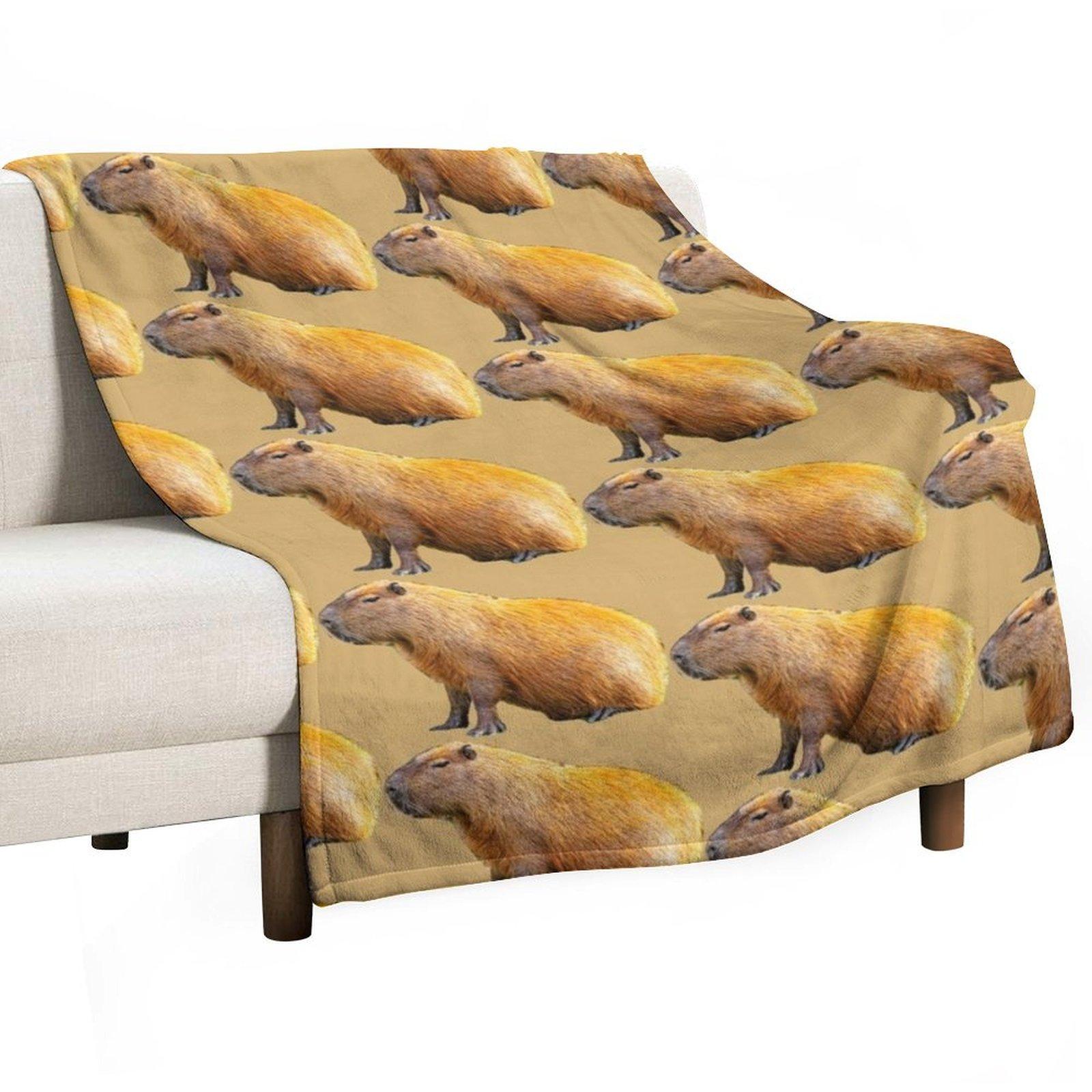 

Плед Капибара Чиллинг Роскошные Фланелевые Одеяла для Кровати Плюшевые Одеяла 30x40in