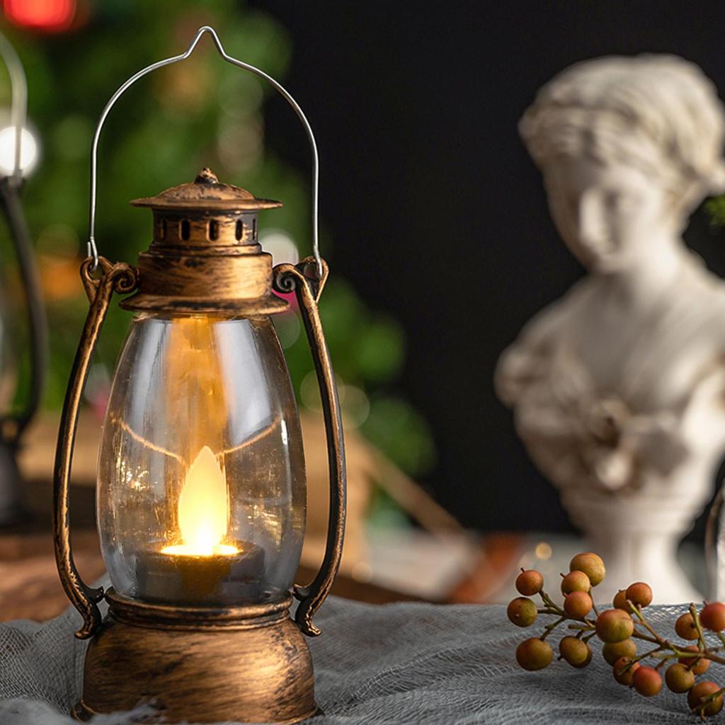 Luces parpadeantes de llama Linterna vintage Batería Linternas decorativas Para el hogar Exterior Noche Patio Jardín Tiendas de campaña Apagones Senderismo