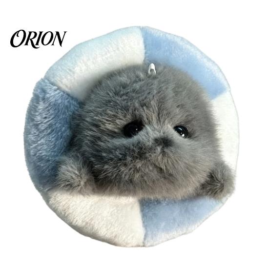 Holiday Stocking Stuffer Cute Baby Seal Plush Keychain, Soft Fluffy White Mini Bag Small Animal Charm, Stuffed Ocean Key Ring Accessory for