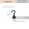 Neodymium Iron Boron Strong Magnetic Hook - Black & White Plated