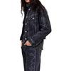 Levis Studded Single Button Long Sleeve Loose Short Denim Jacket Women jackets A9456-0003