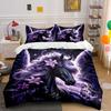 Purple Fantasy Pegasus Printed Duvet Cover Set1 Duvet Cover+2 Pillowcasemulti Size Bedroom Bedding Decor Luxury Gifts
