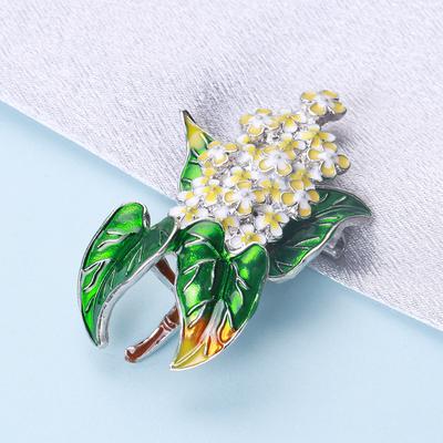 Fashion Retro European And American Lilac Brooch Female Wild Clothing Accessories Plant Series Brooch