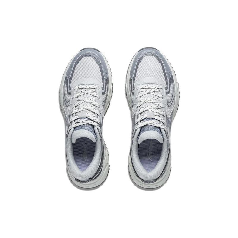 Li-Ning Shiguang Mens Low Top Running Shoes Antarctic Gray Retro Reflective Breathable Anti Slip ARXT007-4