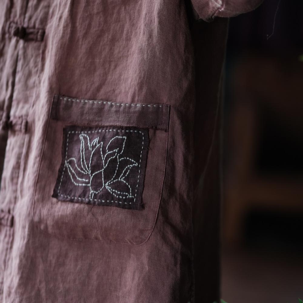 Johnature Женские винтажные рубашки-стойки Топы Вышитые цветочные блузки Весенние женские — фото 4