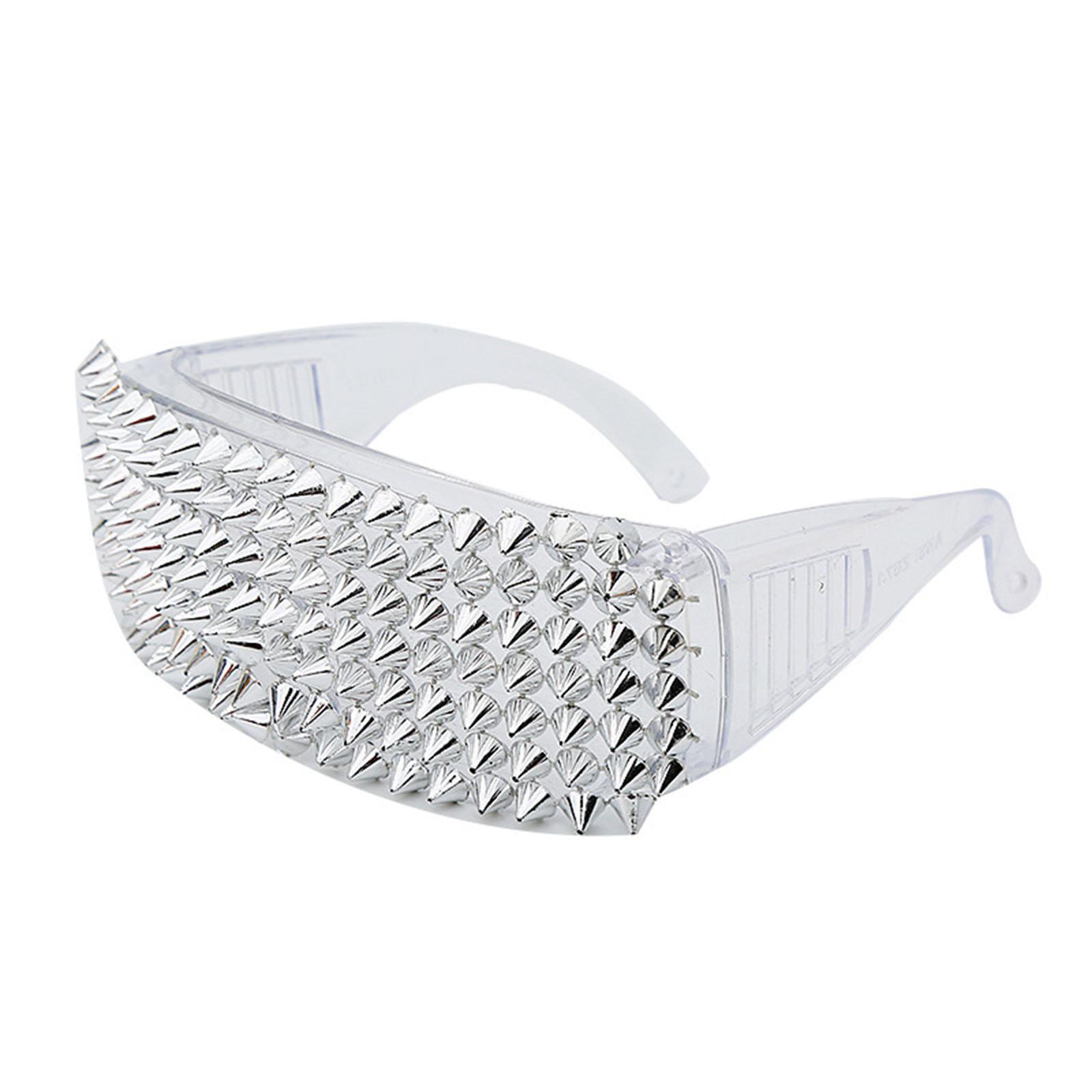 

Хип-хоп танцевальные солнцезащитные очки с полными шипами, модные, необычные, с заклепками, в стиле панк, очки для вечеринок D