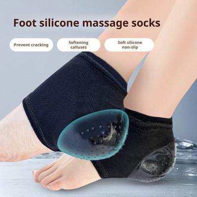 1 Pair Moisturizing Silicone Socks for Cracked Heel Repair Toeless Socks