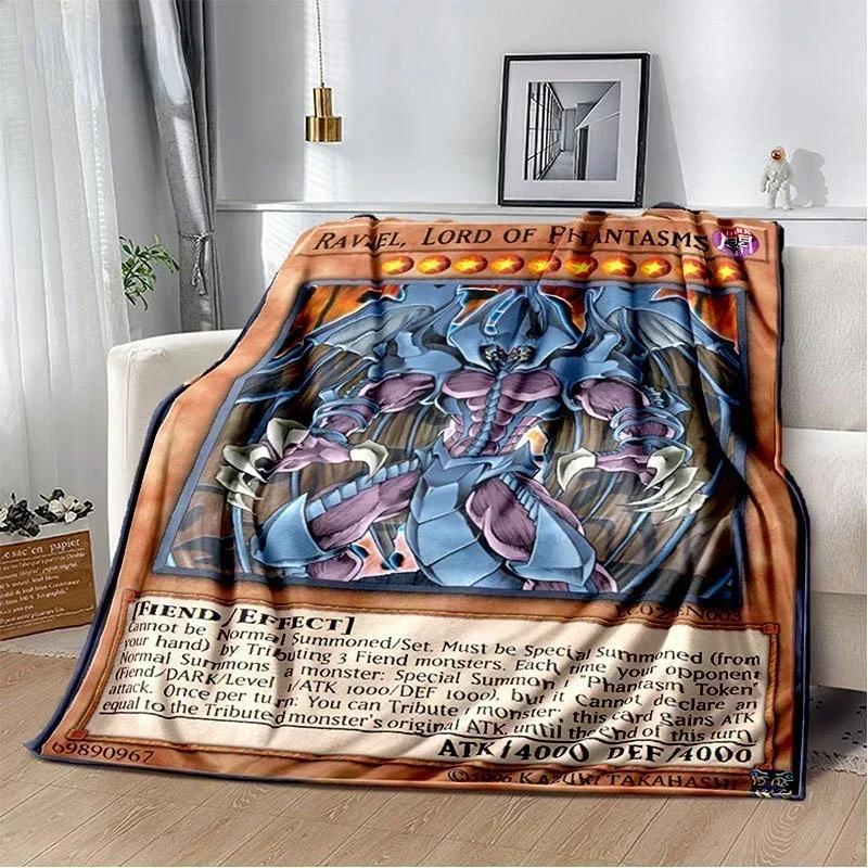 Anime Yu Gi Oh karciany koc do rzucania niebieskie oczy biały smok Anime Cartoon miękki pluszowy koc sypialnia narzuta Home Decor