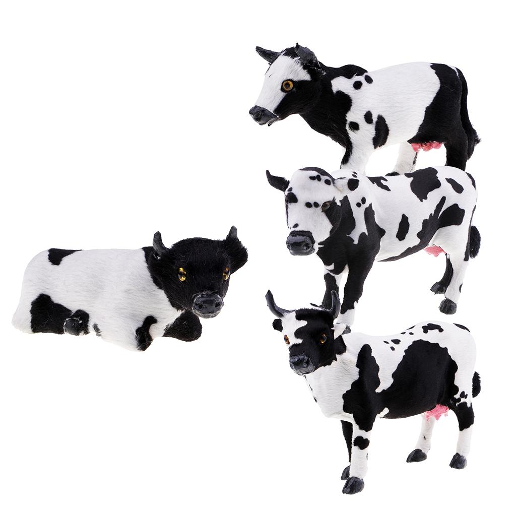 Simulation Cow Farm Zoo Animal Model Figurine Home Decor toy for kids