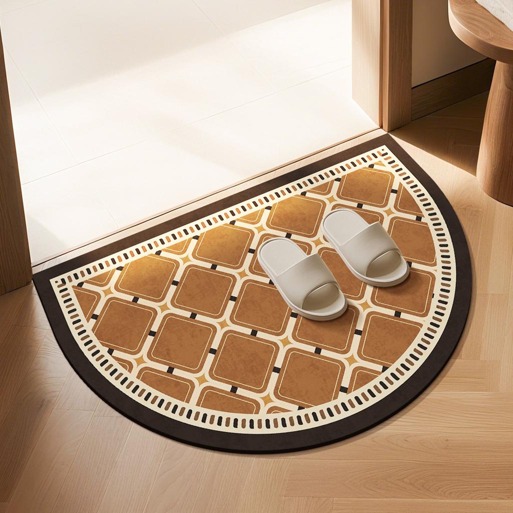 Retro wind diatom mud floor mat household bathroom door bathroom floor mat water absorption quick drying dirt resistant non-slip mat