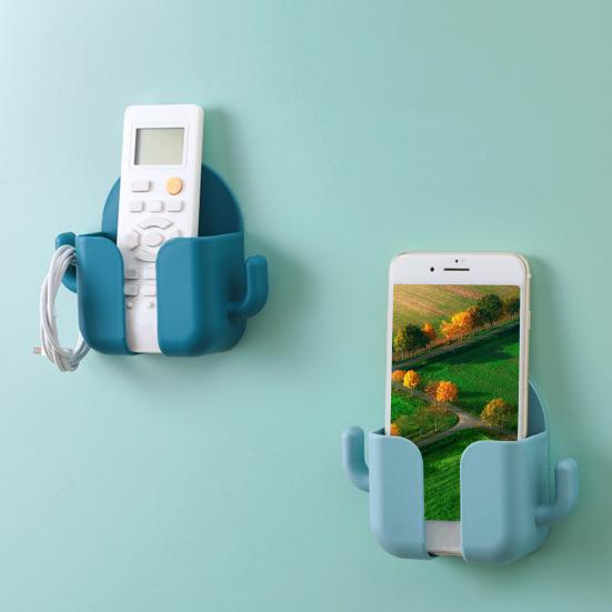 Soporte de control remoto para montaje en pared, autoadhesivo, ABS, sin taladros, fácil de instalar, soporte de carga para teléfono móvil para el hogar