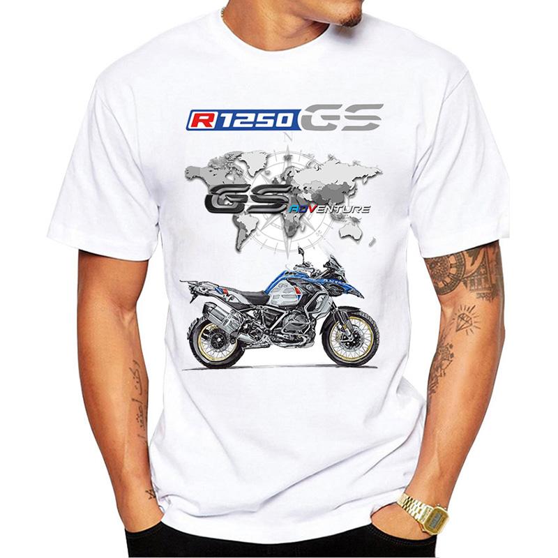 Drive The Classic Motorcycle  1250 R 1250  E30 Printed T-shirt Summer Men's Short Sleeve White Casual Top Hip Hop Boys' Cycl