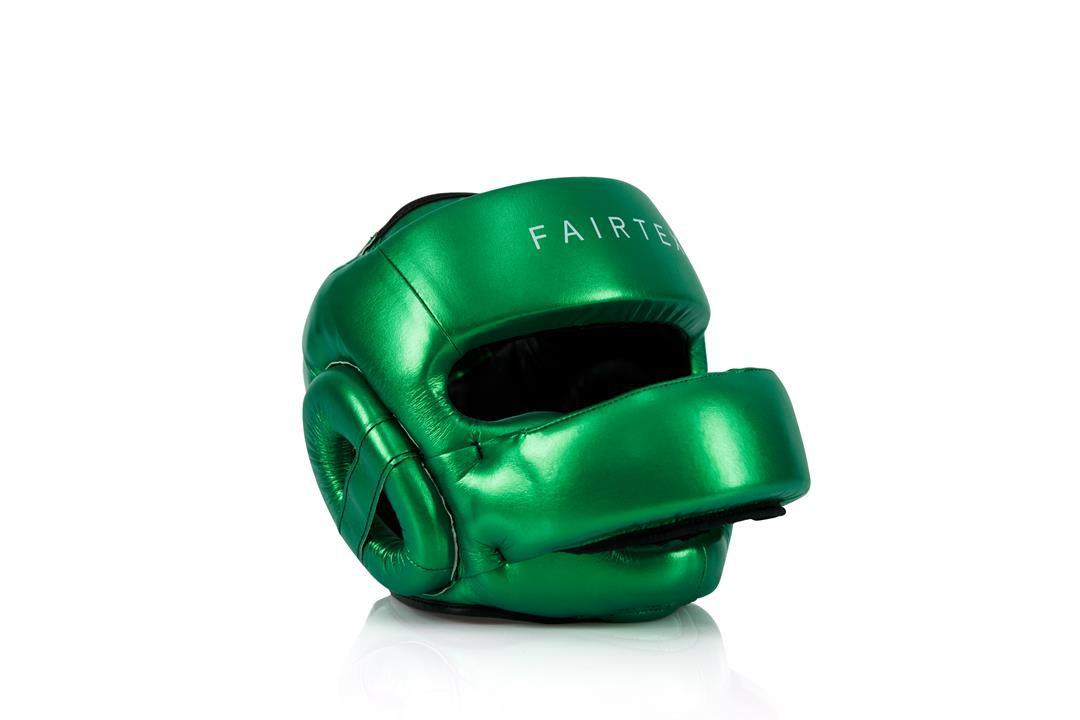 Casco da Sparring da Pugilato Fairtex HG17 con Protezione Naso Verde M