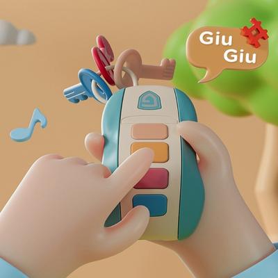 Interactive Musical Car Key Pretend Play Driving Toy for Toddler Educational Sensory Auditory Development Gift For Baby