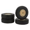 4Pcs/Set Rubber RC Car Wheels Replacement RC Tires for Unimog Model P06 RC Car Crawler Car