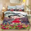 BettyS Boop Bedding Set Duvet Cover Movie Character Bed Set Soft Microfiber Cover for Kids Teens Home