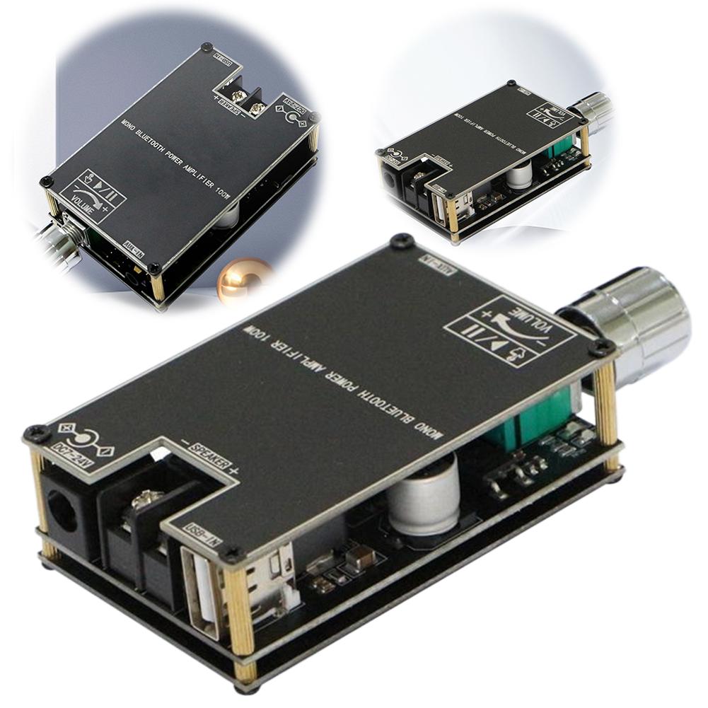 ZK-1001B Mono 100W Digital Power Amplifier Board Bluetooth-Compatible 5.1 AUX TPA3116D2 DC7V-24V with TWS Mode for Home Theater