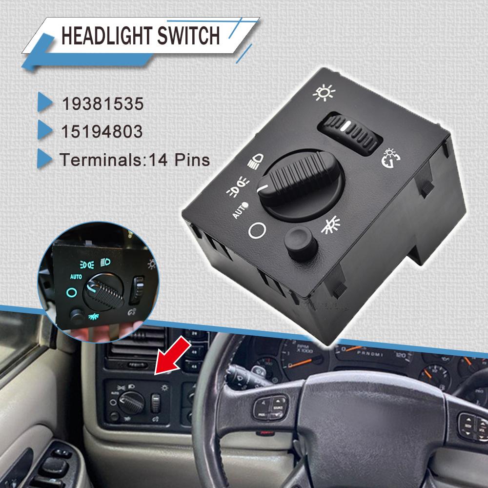 Auto Armrests Center Console Headlamp Dimmer Switch Fog Light For Cadillac GMC Hummer 19381535 15194803 Auto Accessory
