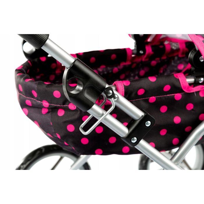 Poussette pour poupée avec nacelle profonde, pliable, roues mousse-gomme - KINDERPLAY (KP0260G)