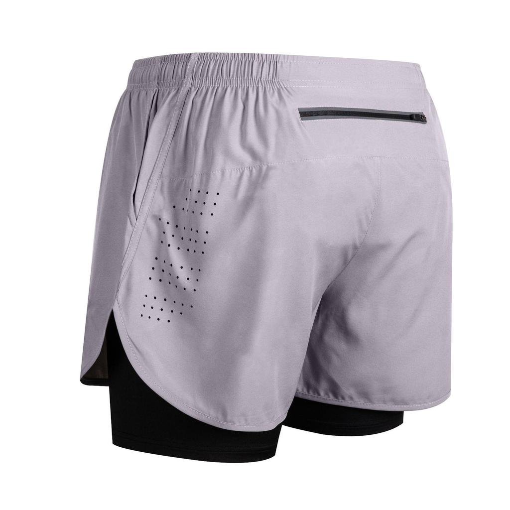 Men's Quick-Dry 2-in-1 Running Sports Shorts with Anti-Exposure Liner