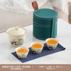 Ru Kiln Panda Tea Set New Chinese Retro Portable Tea Set One Pot Three Cups Hand Grab Pot Kung Fu Tea Set Gift