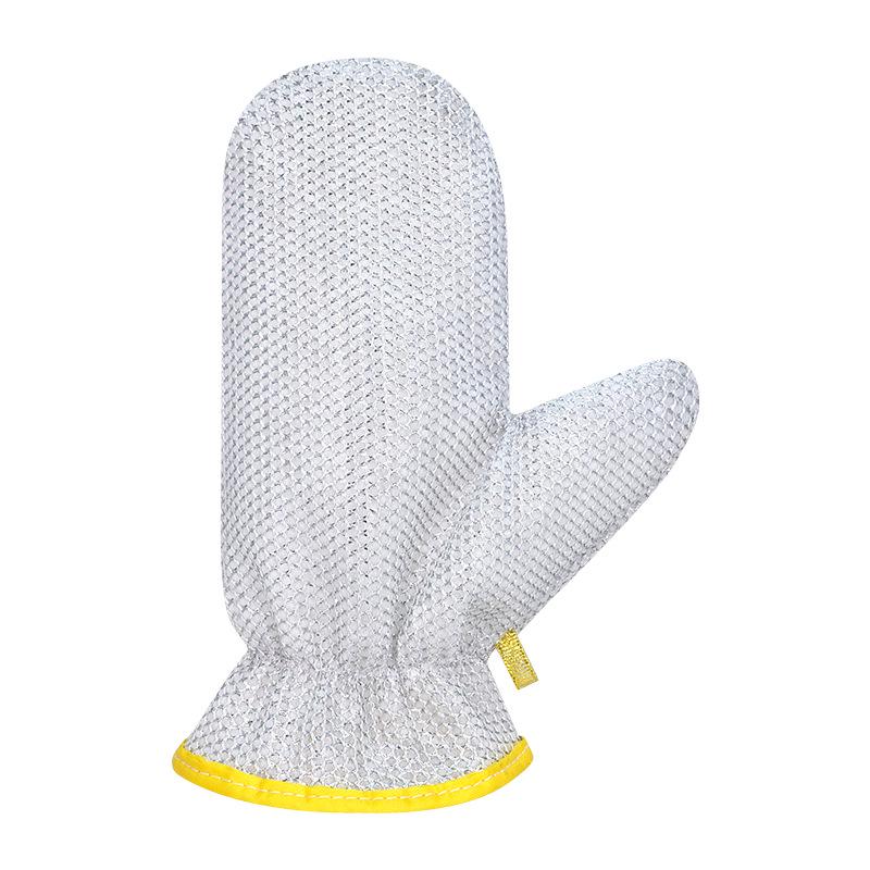 Steel Wool Silver Thread Gloves for Dishwashing - Oil-Proof Cleaning Cloth, Perfect for Autumn/Winter Housework.
