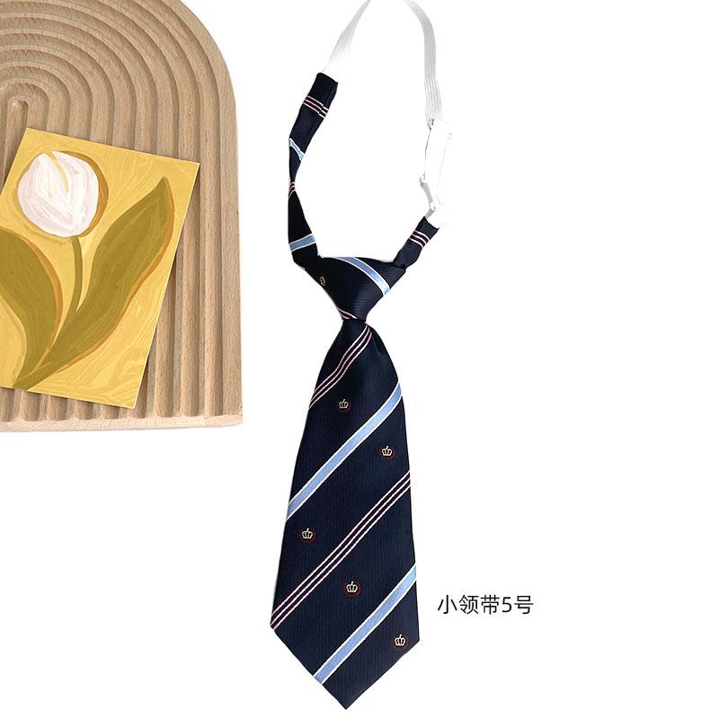 Children's Ladies Solid Color neck tie JK No-Hit Candy Cute Striped Flowers neck tie Small Tie Decorative College Style