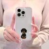 Dachshund Dog Pattern Clear Phone Case For iPhone 17 16 15 14 13 12 11 Pro Max Air Plus 2 In 1 Candy Color Silicone Soft Cover
