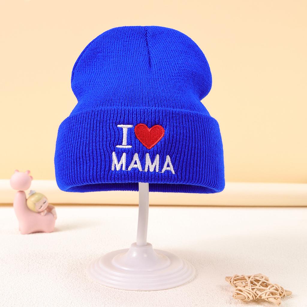 Embroidery Knitted Hat Dopamine Color Warm Windproof Cover Wool Hat Moisture