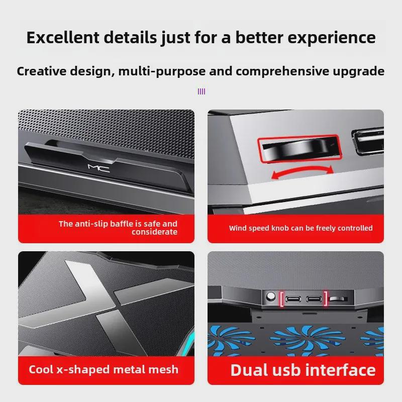Gaming Laptop Cooling Stand: Foldable Radiator Bracket for Desktop Use