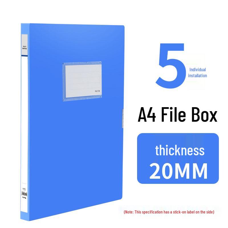 Set of 10 A4 Transparent Plastic File Storage Boxes, 55mm Thick, for Home or Office Use