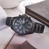 Casio EDIFICE Series Heart of Darkness All Black IP Coated Three Eyes Waterproof Casual Watch Quartz Movement Stainless Steel Strap EFB-509DC-1A