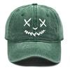 Unisex Adjustable Baseball Cap Smiling Face Hats For Woman Solid Color Washed Retro Snapback Caps Ideal Choice For Gifts