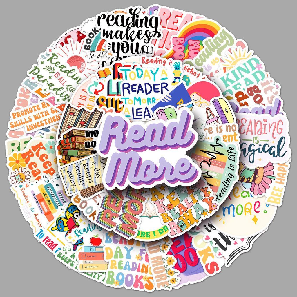 50 Inspirational English Stickers: Positive Phrases, Waterproof, Perfect for Phones, Computers, and Journals
