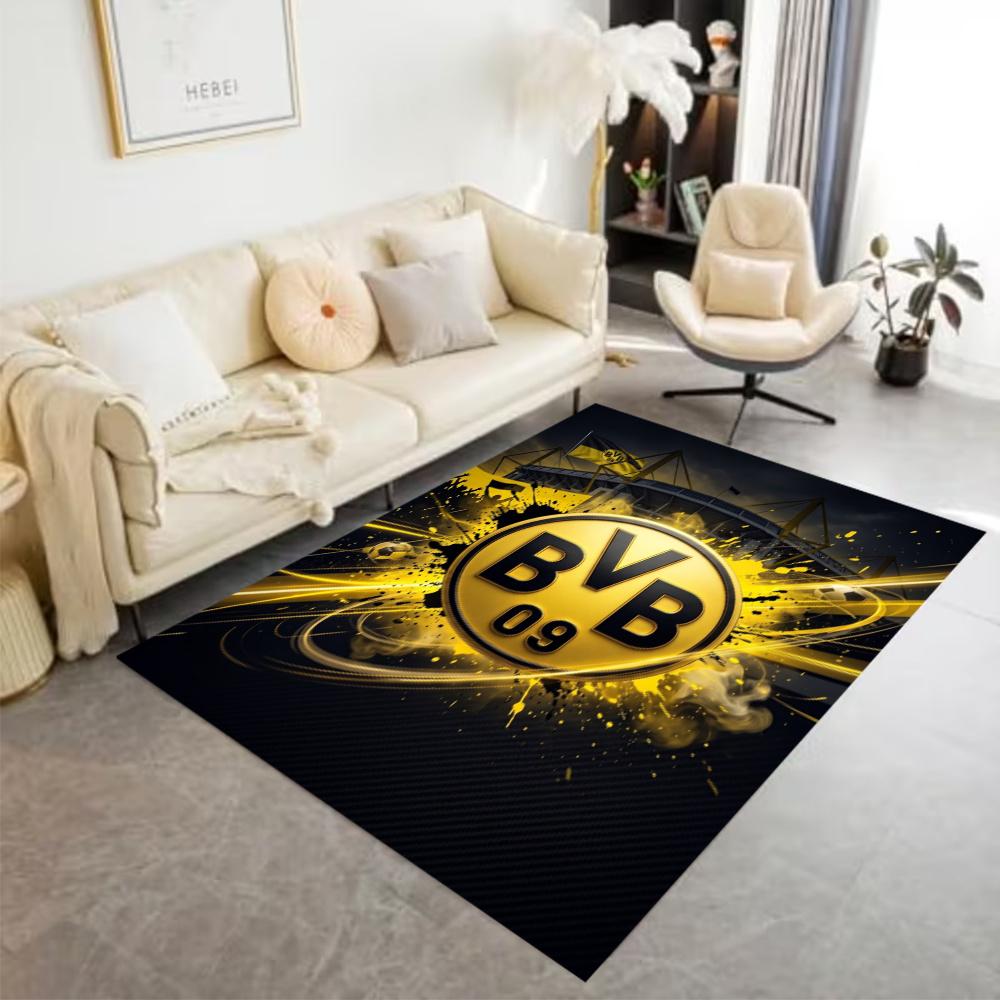 Bvb Borussia Dortmund Football Club Floor Mat Design For Dining Room Balcony Playrooms Kitchen Antislip Rug Anime Office Decor Perfect Gift For Womenm