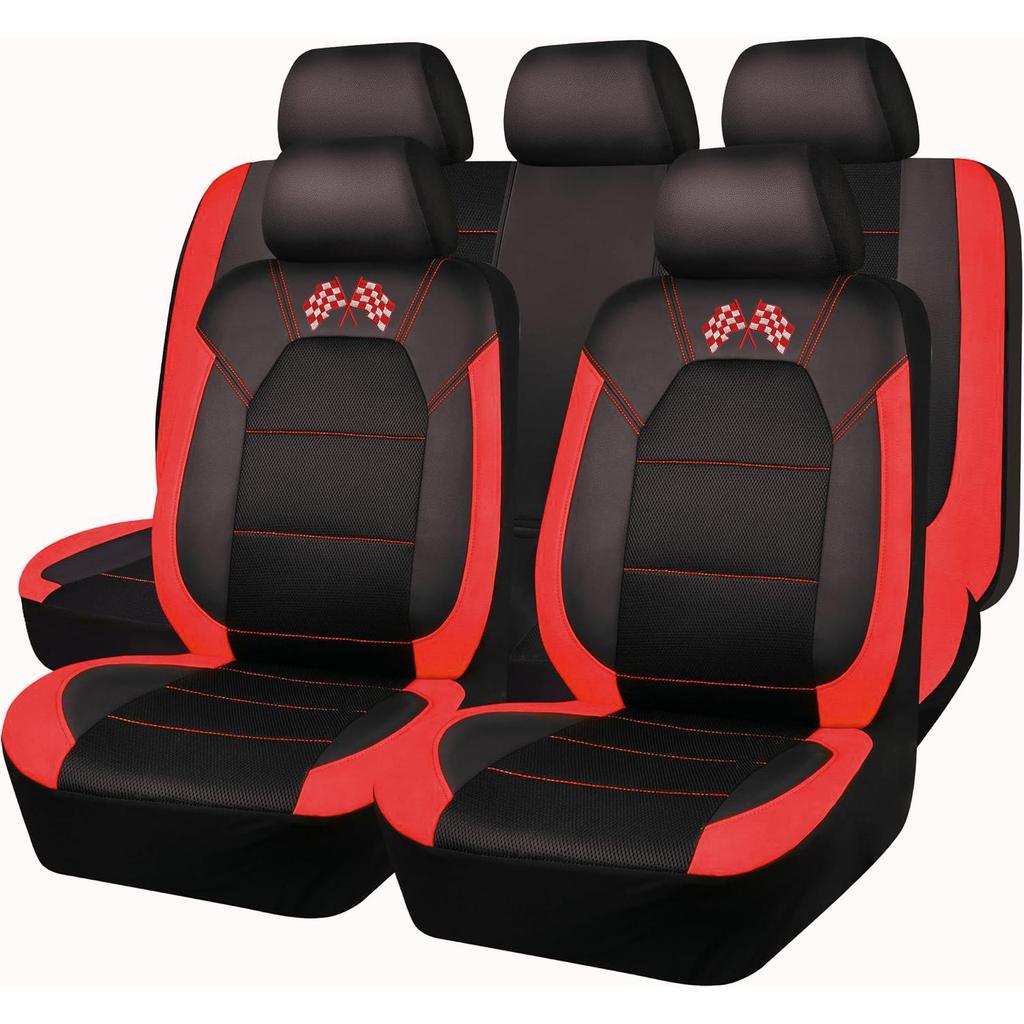 Universal PU Leather Breathable Mesh Car Seat Cushion Cover