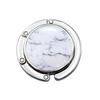 Creative Marble Pattern Folding Handbag Hook with Metal Design
