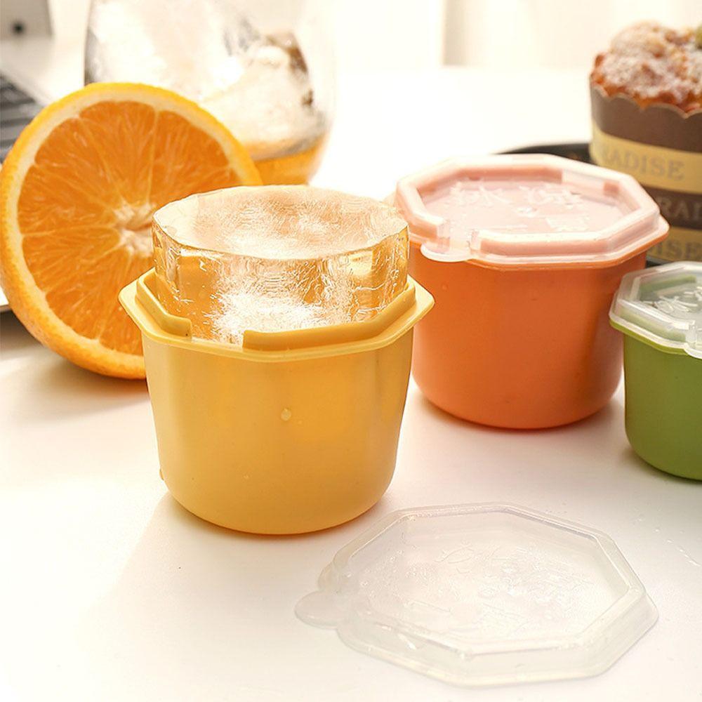 Mini Reusable Ice Cube Mold Polygon With Lid Ice Cup Ice Tray Summer DIY Refrigerator Freeze Ice Maker